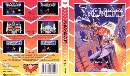 Savage box art for ZX Spectrum